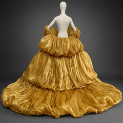 Luxury Gold Formal Opera Coat