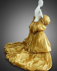 Luxury Gold Formal Opera Coat