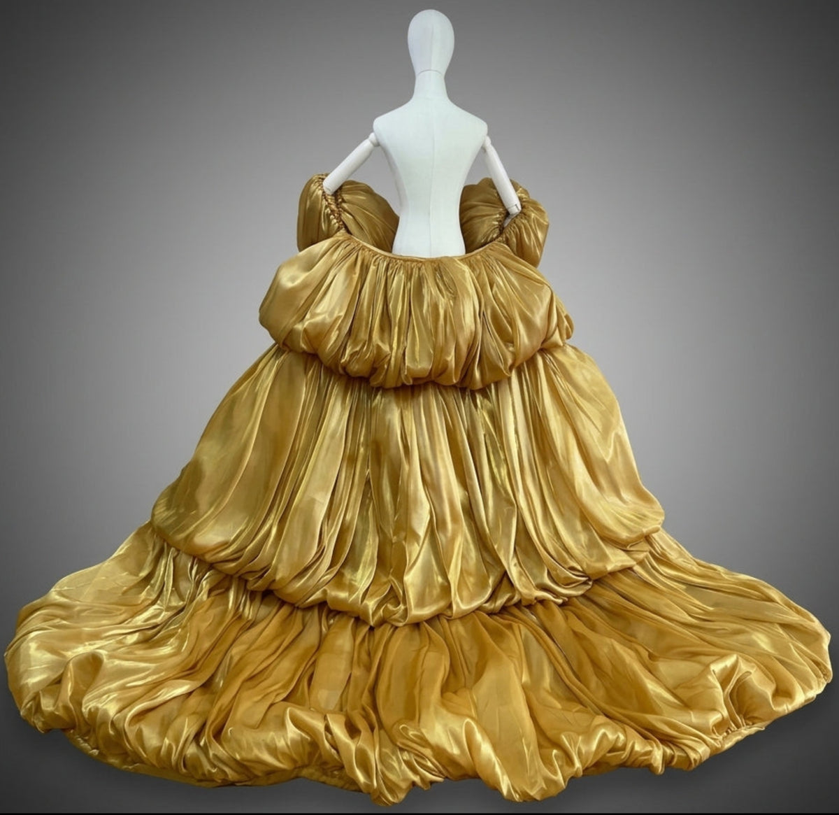 Luxury Gold Formal Opera Coat