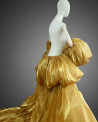 Luxury Gold Formal Opera Coat