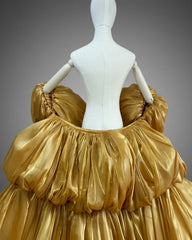 Luxury Gold Formal Opera Coat