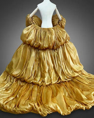 Luxury Gold Formal Opera Coat
