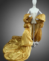 Luxury Gold Formal Opera Coat