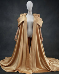 Couture Taffeta Maxi Cape