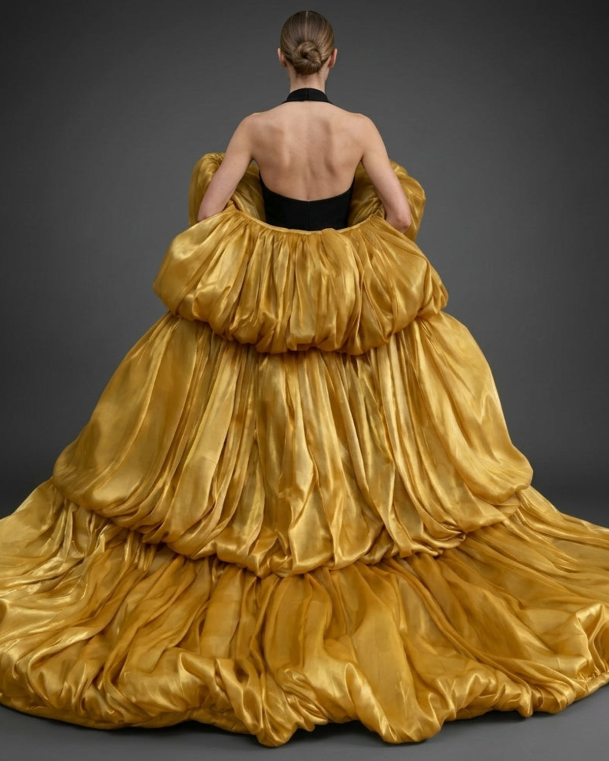 Luxury Gold Formal Opera Coat