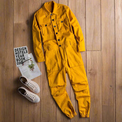 Men's Rugged Fitted Coverall Jumpsuit | Luxury Streetwear