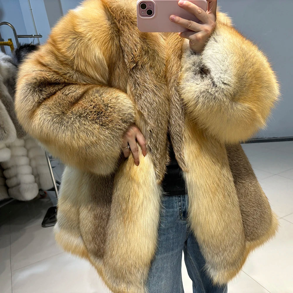 Heirloom Golden Island Fox Fur Grand Coat