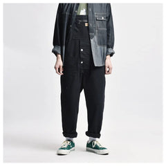 Men's Low Crotch Cargo Harem Overalls