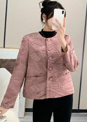 High-End Japanese Pleated Quilted Cropped Jacket Women's