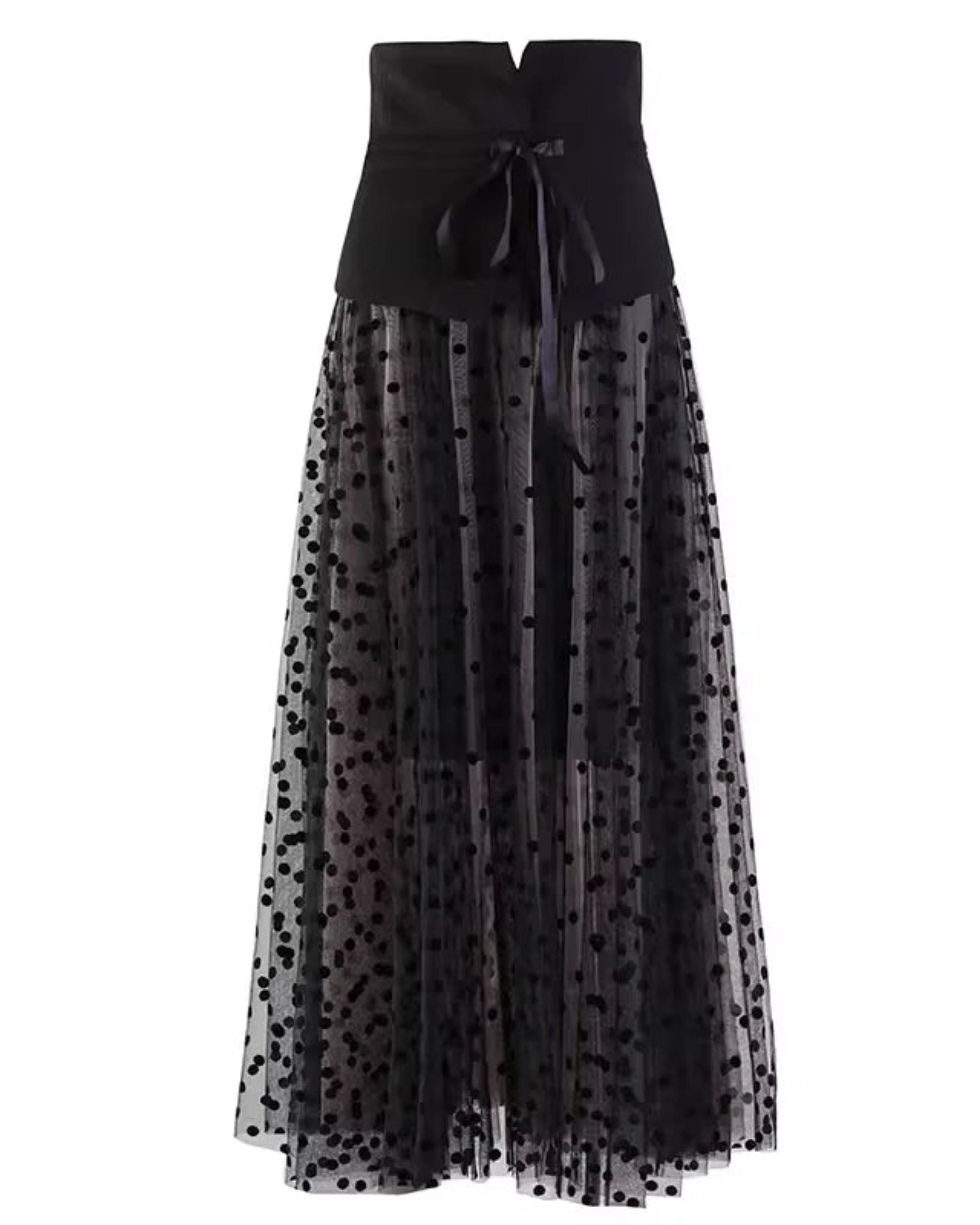 High-Waisted Polka Dot Tulle Skirt – Women’s Designer Luxury Skirt