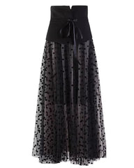High-Waisted Polka Dot Tulle Skirt – Women’s Designer Luxury Skirt