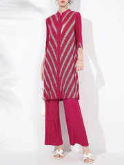 Isabella Casual/Formal Pleated Pant And Blouse Set