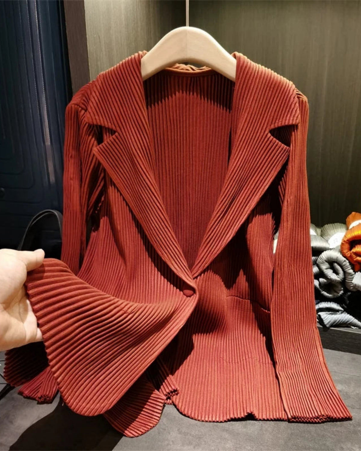 Japanese Pleated Draped Cardigan