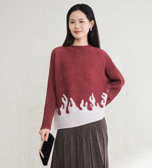 Japanese Plissé Long-Sleeve Blouse
