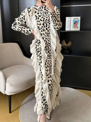 Luxurious Ruffle Pleated Dress