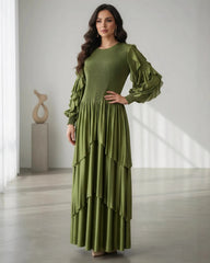 Luxury Zero-Crease Pleated Dress