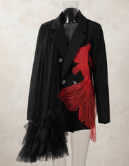 Luxurious Tulle and Embroidered Blazer