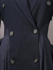 Luxury Balloon-Sleeves Longline Coat