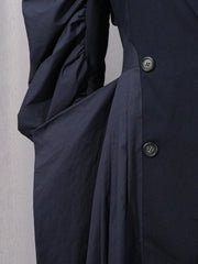 Luxury Balloon-Sleeves Longline Coat