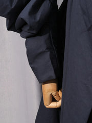 Luxury Balloon-Sleeves Longline Coat