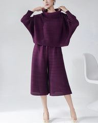 Luxury Travel Plissé Trousers Set
