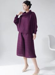 Luxury Travel Plissé Trousers Set
