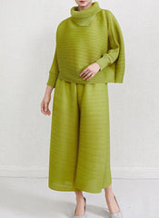 Luxury Travel Plissé Trousers Set