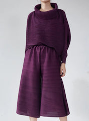 Luxury Travel Plissé Trousers Set