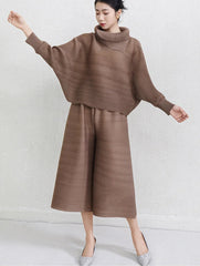 Luxury Travel Plissé Trousers Set