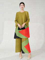 Luxury Formal Pleats 2-Piece Set
