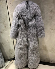 Custom Extra-Long Mongolian Fur Coat