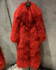 Custom Extra-Long Mongolian Fur Coat