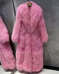 Custom Extra-Long Mongolian Fur Coat