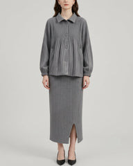 Luxury Thick Plissé Skirt Set
