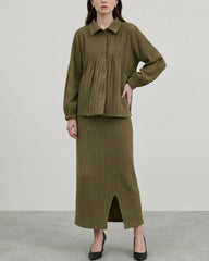 Luxury Thick Plissé Skirt Set