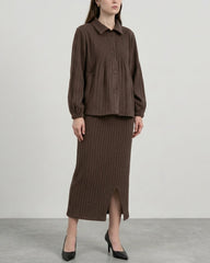 Luxury Thick Plissé Skirt Set