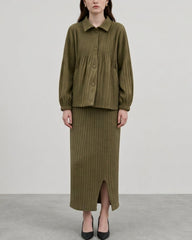 Luxury Thick Plissé Skirt Set