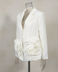 Luxury 3D Floral Appliqué Blazer – Evening & Resort Statement | HEYFANCYSTYLE