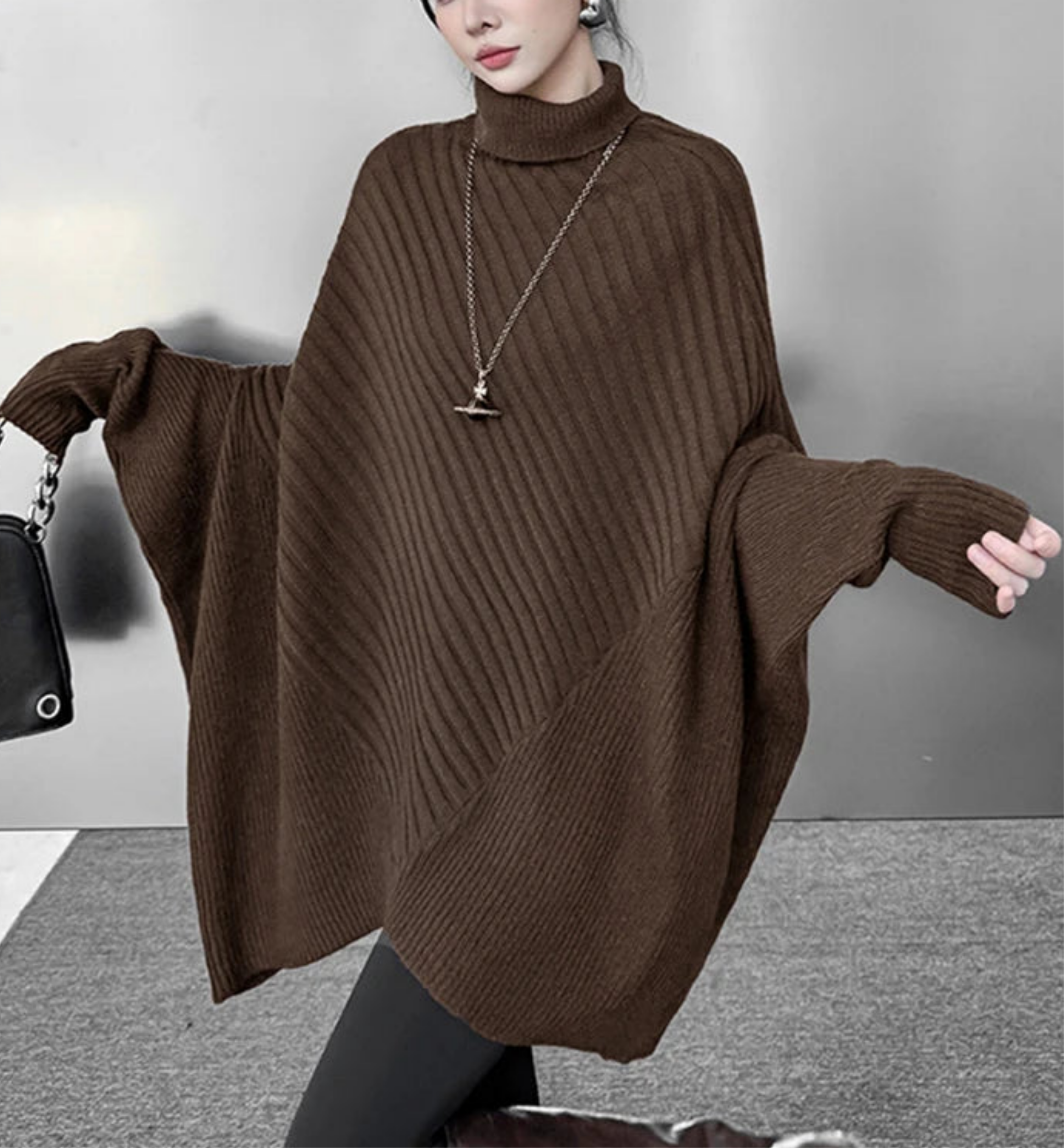 Luxury Avant-Garde Knit Travel Cape