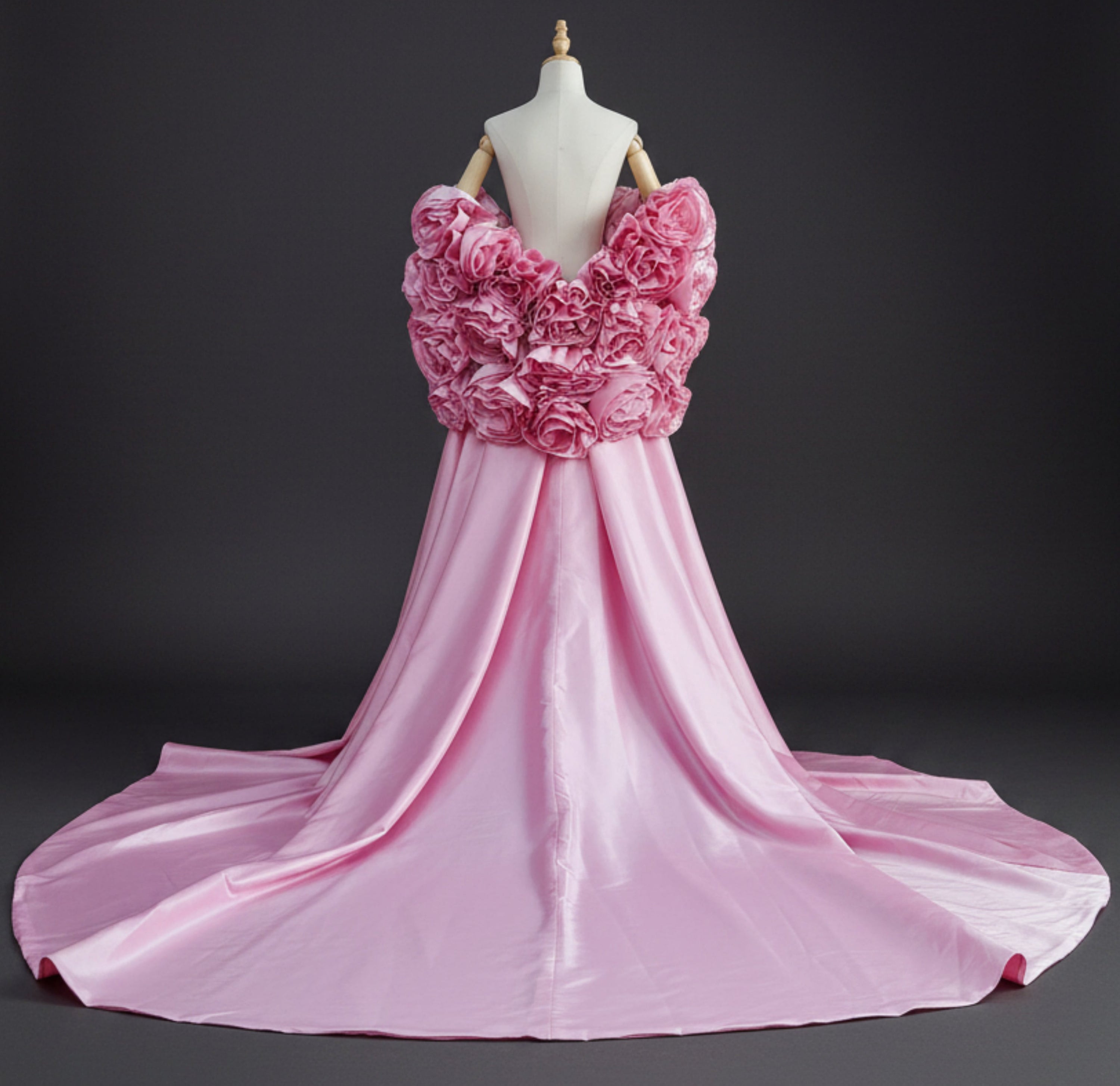 Luxury Avant-Garde Opera Cape Rosette Women