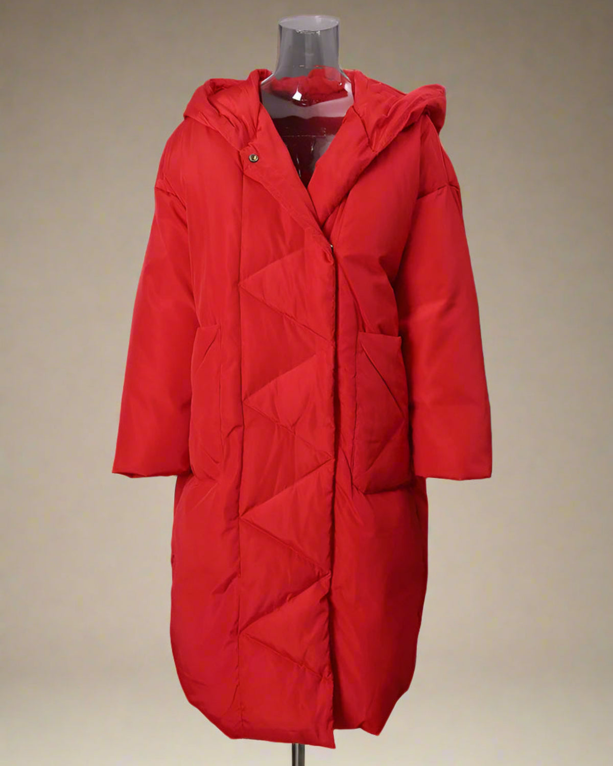 Luxury Avant-Garde Quilted Puffer Long Hooded Coat