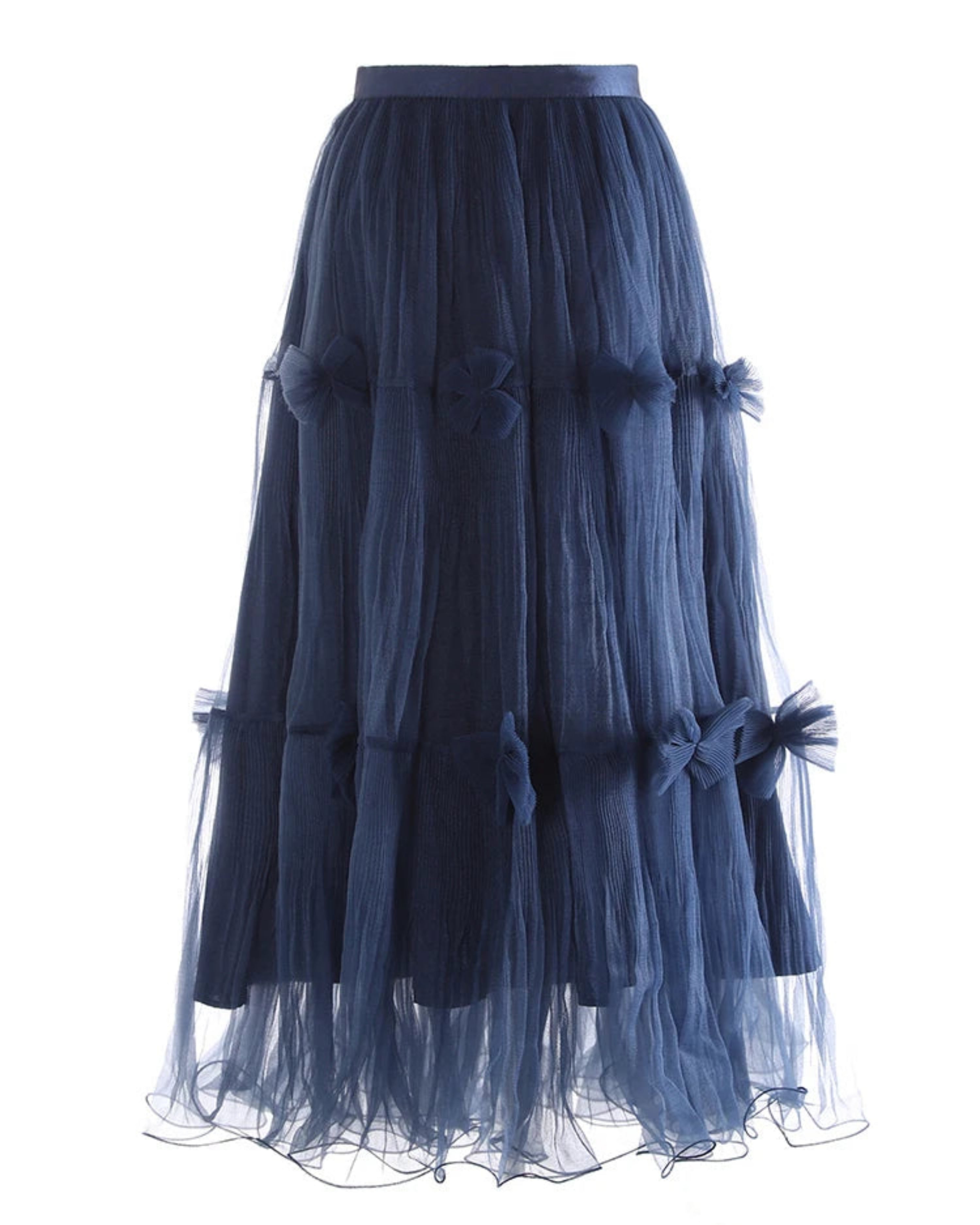 Luxury Bow-Detail Tulle Skirt