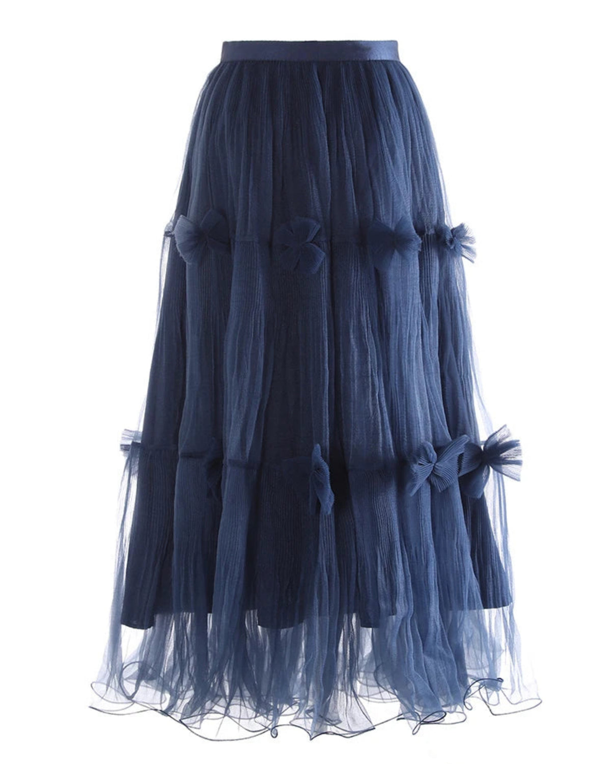 Luxury Bow-Detail Tulle Skirt