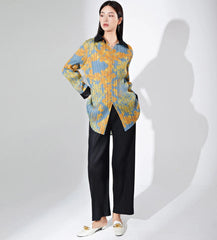 Luxury Cruise Resort Vacation Wear Japanese Pleats Plissé Pant Set
