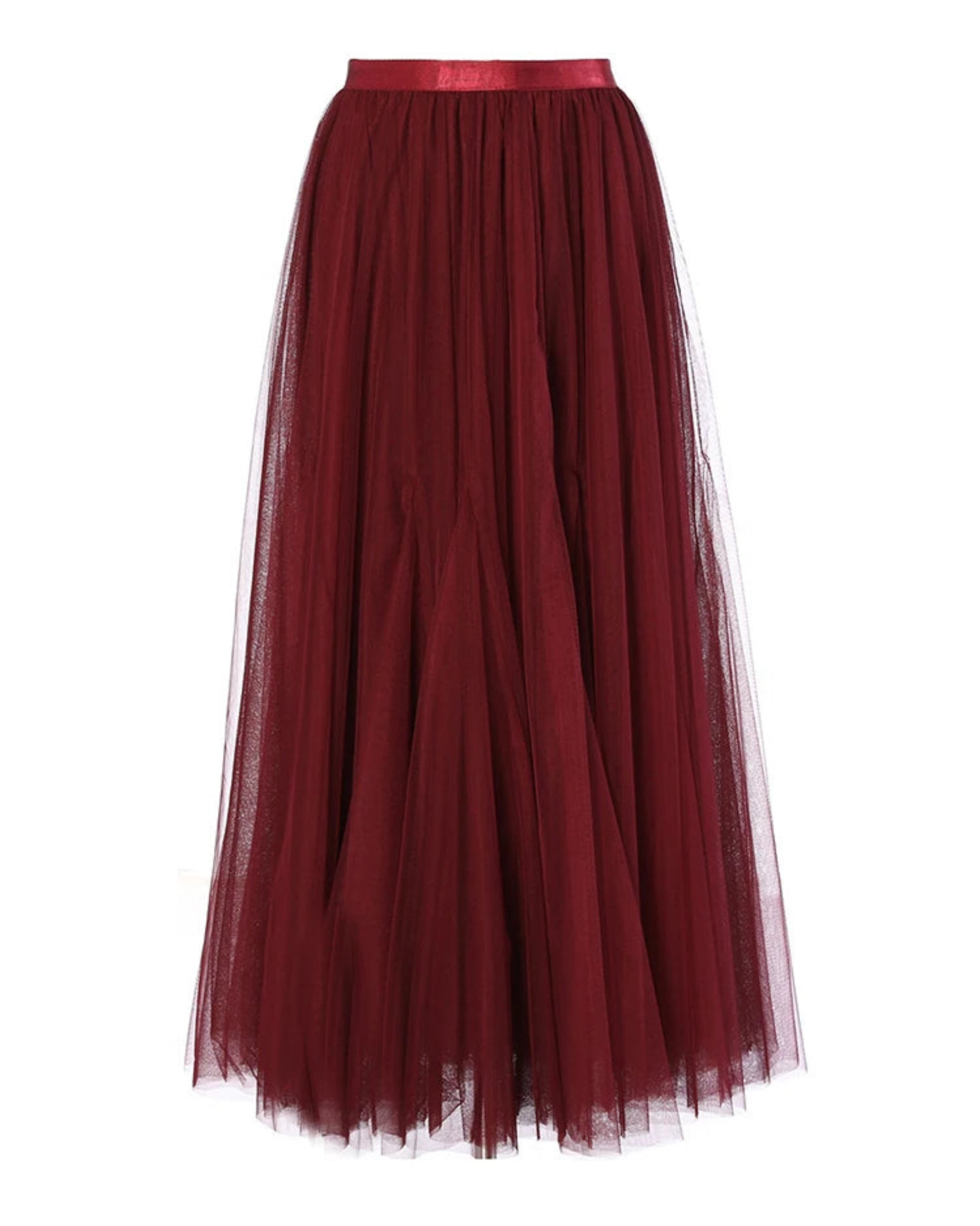 Luxury Formal Midi Skirt Tulle Fully Lined