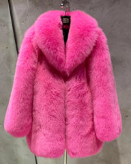 Luxury Handmade Fox Fur Coat – Designer Evening & Winter Gala Outerwear