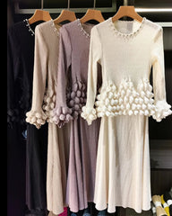 Luxury Bubble Pleated Dress