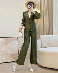 Luxury Japanese Micro-Pleated Two-Piece