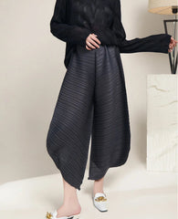 Luxury Japanese Pleated Wide-Leg Culottes