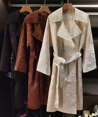 Luxury Japanese Plissé Coat Crinkle Texture Pleated